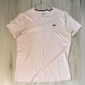 Hollister light Pink Short Sleeve Tee shirt top v neck